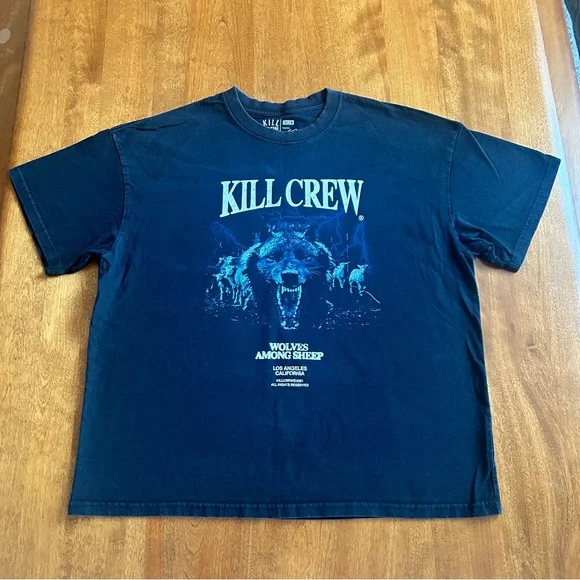 KILL CREW - OVERSIZED MIDST OF WOLVES T-SHIRT - BLACK - Picture 2 of 7